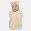Marquisette Swaddle Blanket + Marquisette Headband Gift Set, Yellow