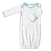 Cotton Knit Gown - Tiny Doggie Pastel Blue