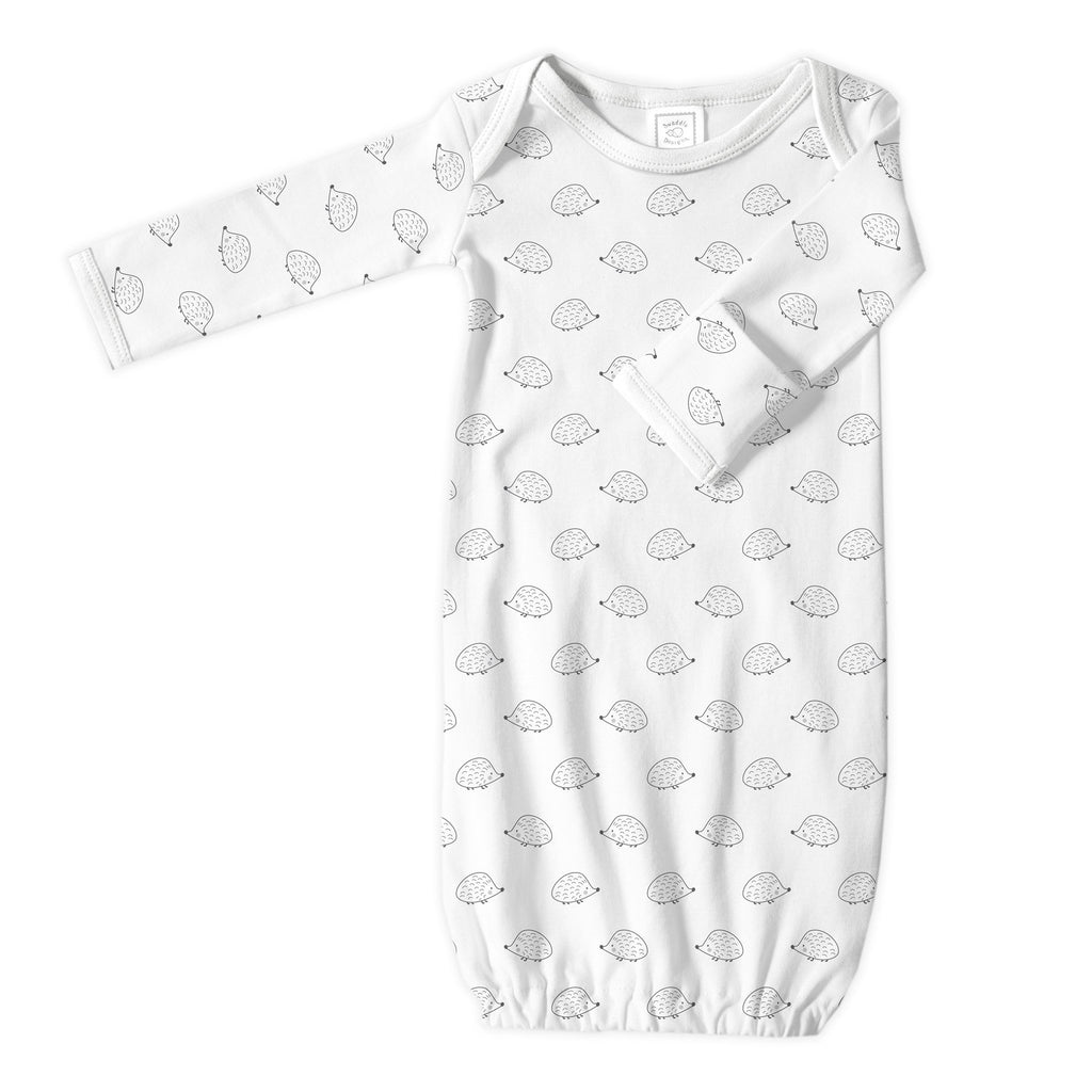 Cotton Knit Gown - Tiny Hedgehog