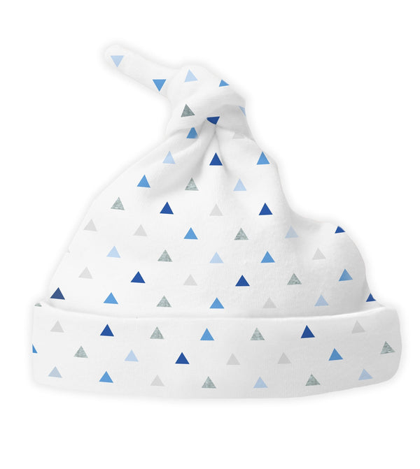 Cotton Knit Hat - Tiny Triangles Shimmer