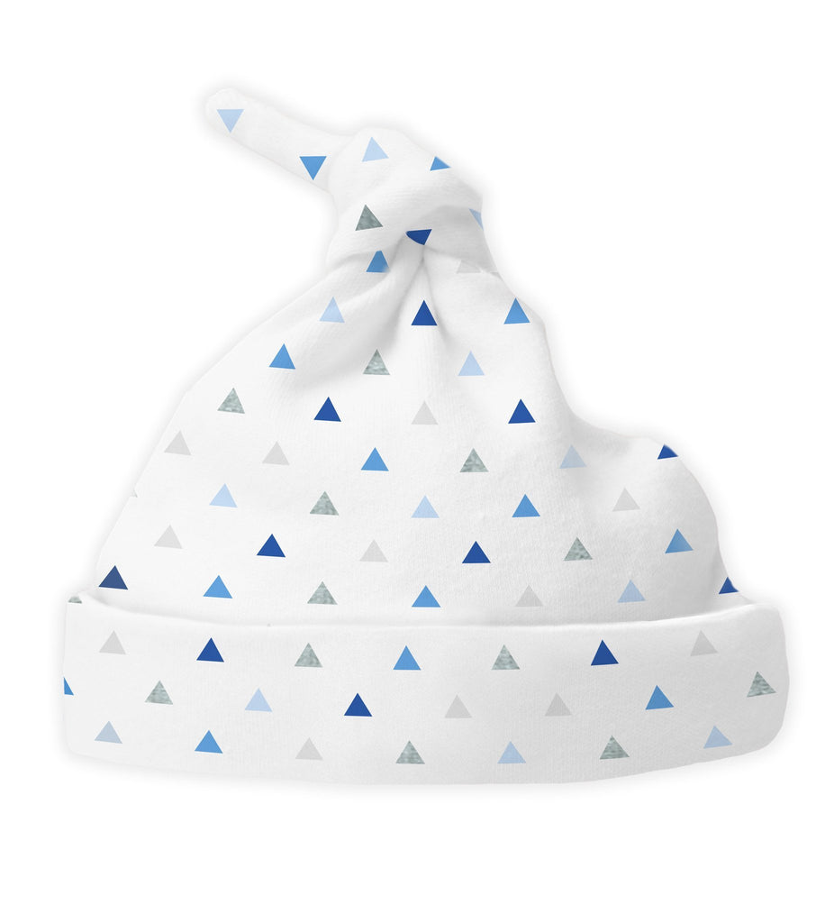 Cotton Knit Hat - Tiny Triangles Shimmer