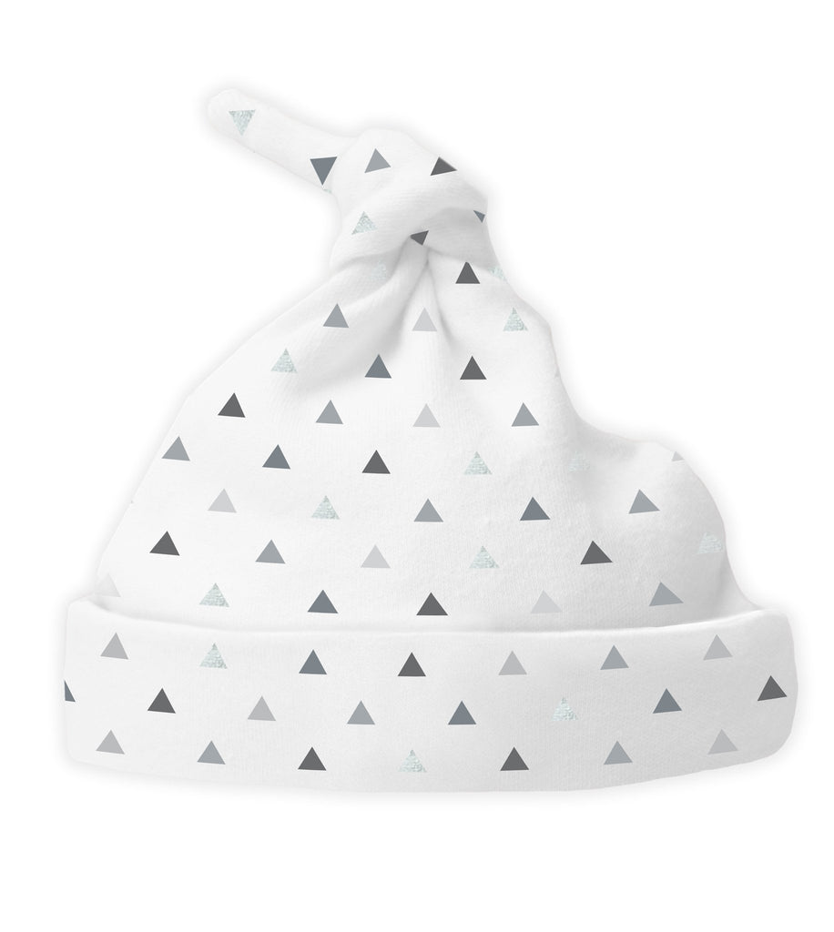 Cotton Knit Hat - Tiny Triangles Shimmer