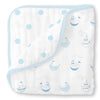 Muslin Luxe Blanket - Little Ships, Pastel Blue