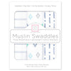 Muslin Swaddle Blankets - Indigo Denim (Set of 3)