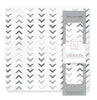 Muslin Swaddle Single - Sterling Arrows with Shimmer