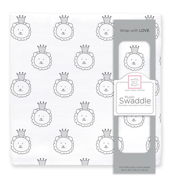 Muslin Swaddle Single - Royal Lion