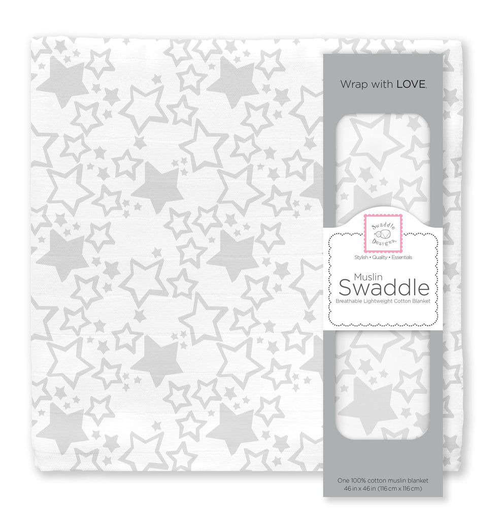Muslin Swaddle Single - Sterling Starshine Single
