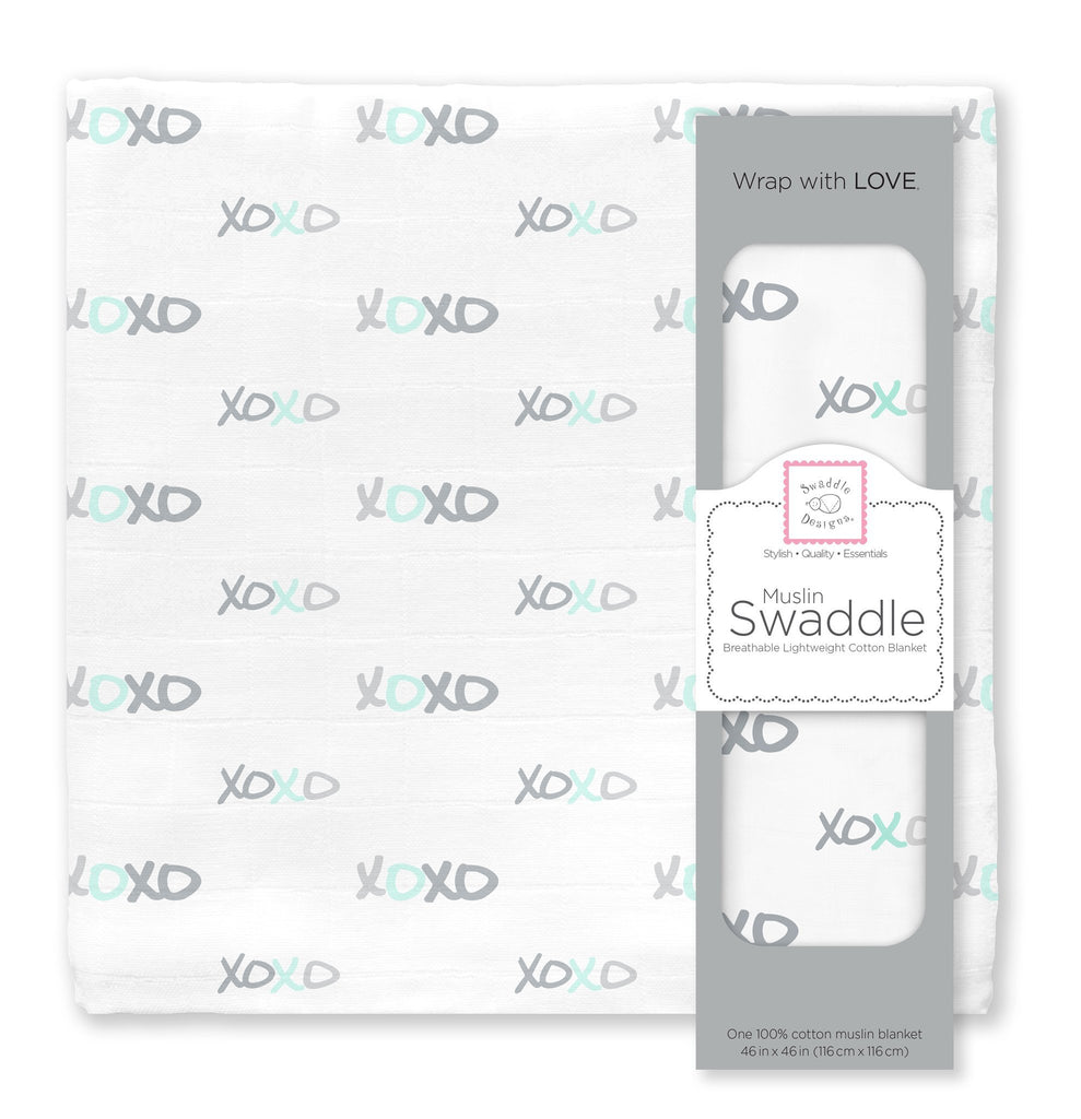 Muslin Swaddle Single - SeaCrystal XOXO