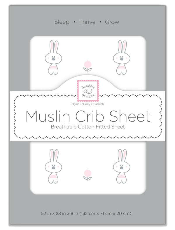 Muslin Fitted Crib Sheet - Bunnie + Geo Floral