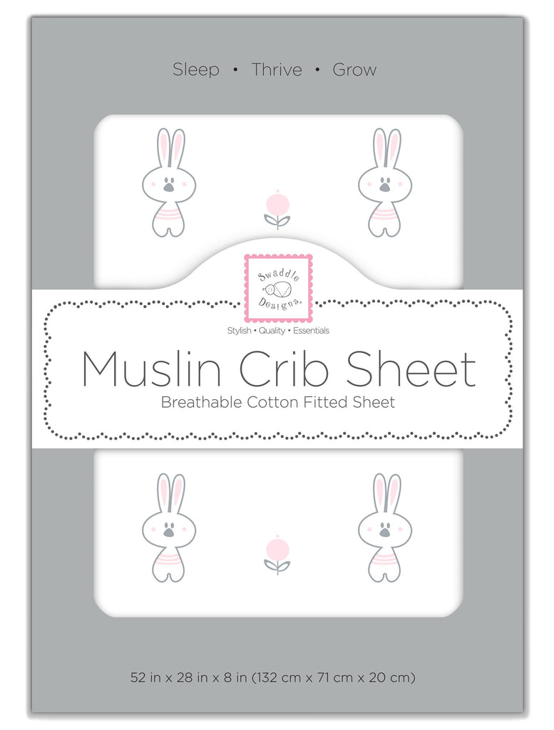 Muslin Fitted Crib Sheet - Bunnie + Geo Floral