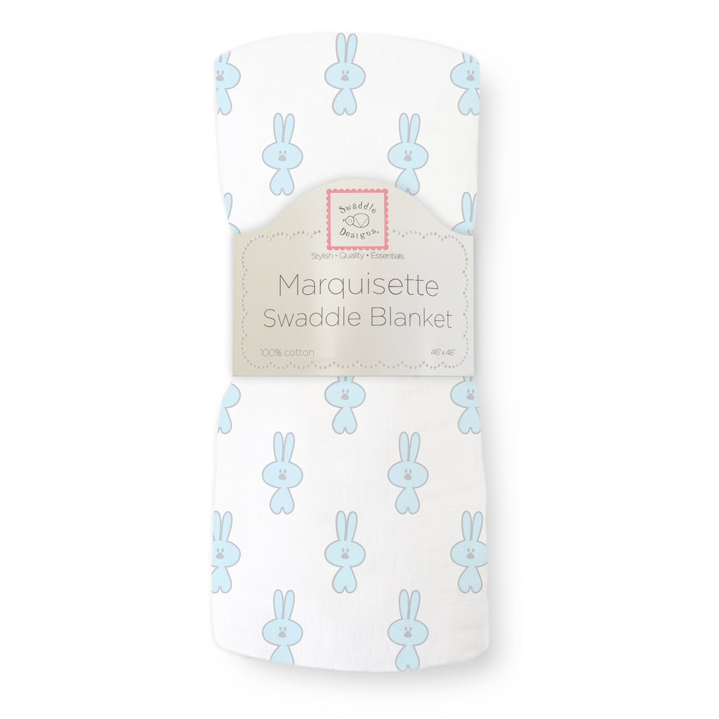 Marquisette Swaddling Blanket - Little Bunnie