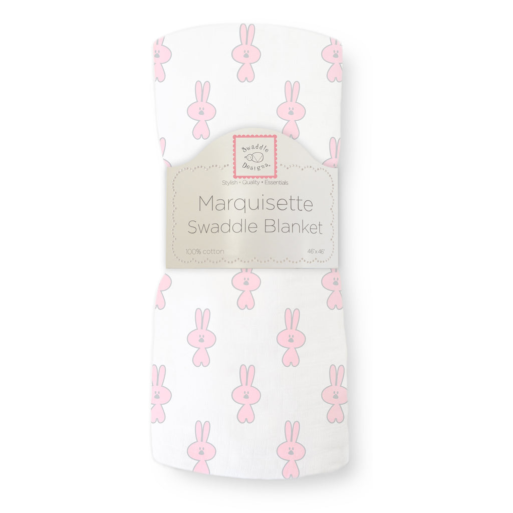 Marquisette Swaddling Blanket - Little Bunnie
