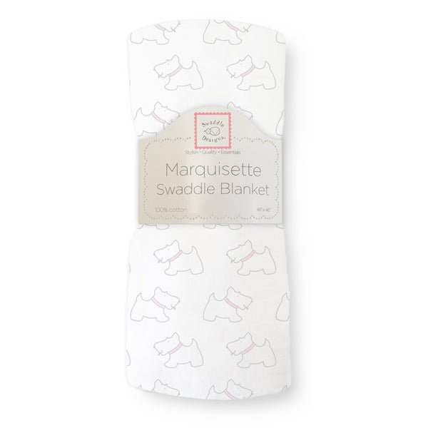 Marquisette Swaddling Blanket - Little Doggie