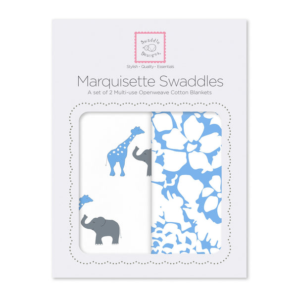 Marquisette Swaddling Blanket - Lush Safari (Set of 2)