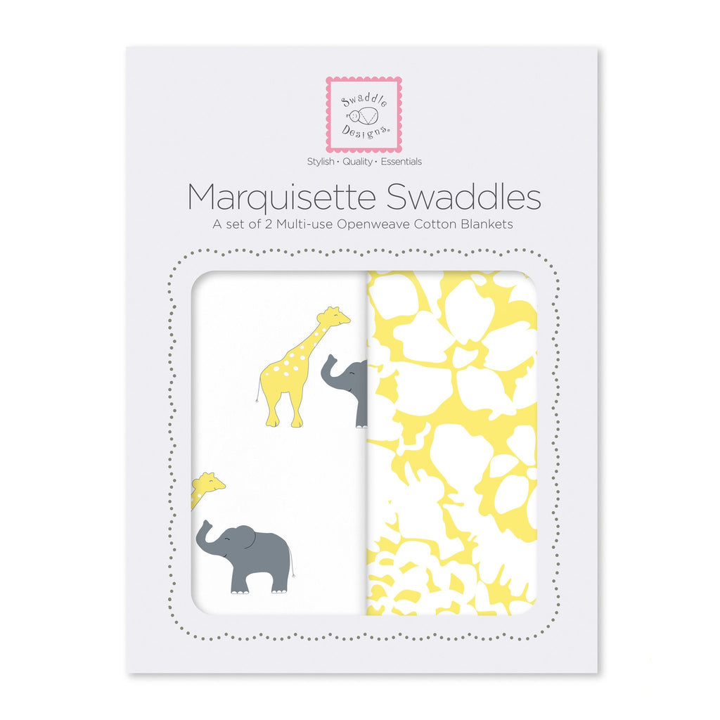 Marquisette Swaddling Blanket - Lush Safari (Set of 2)