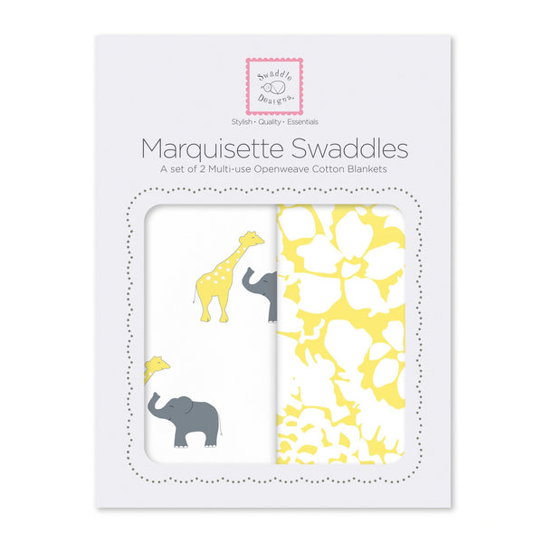 Marquisette Swaddling Blanket - Lush Safari (Set of 2)