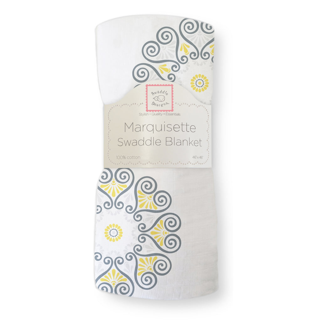 Marquisette Swaddle Blanket - Medallions