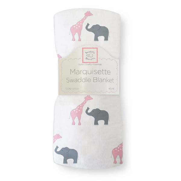 Marquisette Swaddle Blanket - Safari Fun