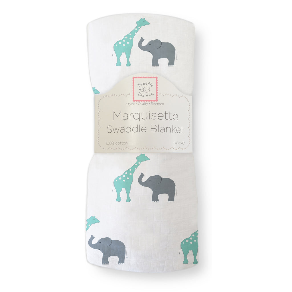 Marquisette Swaddle Blanket - Safari Fun