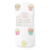 Marquisette Swaddle Blanket - Watercolor Cupcakes