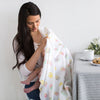 Marquisette Swaddle Blanket - Watercolor Cupcakes