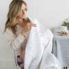 Marquisette Swaddle Blanket - Watercolor Mini Multi Dots