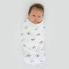 Marquisette Swaddle Blanket - Soft Black & White Cupcakes, Soft Black