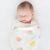 Marquisette Swaddle Blankets - Watercolor Cupcakes & Mini Multi-Dots