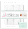 Muslin Swaddle Blankets - Pure White Muslin (Set of 4)