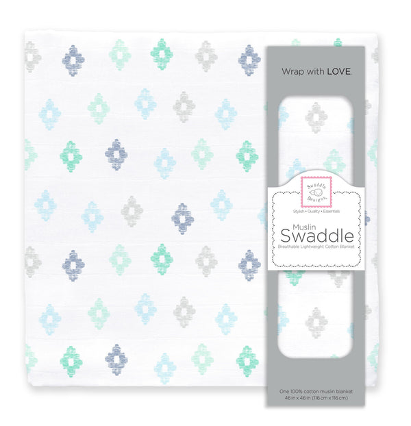 Muslin Swaddle Single - Indigo