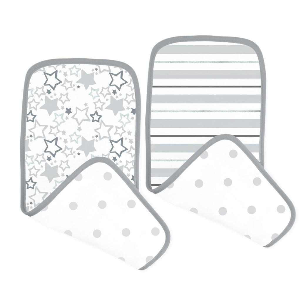 Muslin Baby Burpies - Shimmer (Set of 2)
