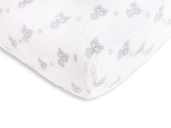 Muslin Fitted Crib Sheet - Fox + Star