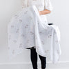 Muslin Swaddle Single - Heavenly Floral Shimmer, Pink