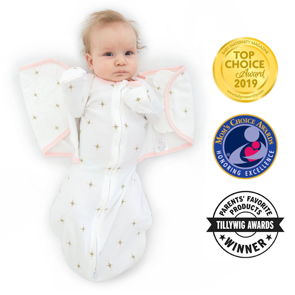 Omni Swaddle Sack with Wrap -  Arms Up Sleeves & Mitten Cuffs, Bella, Pink