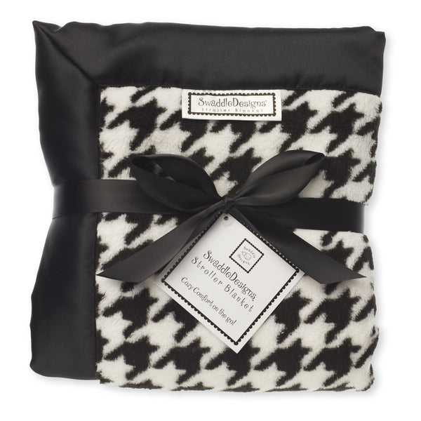 Stroller Blanket - Black Puppytooth
