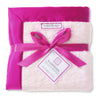 Stroller Blanket - Pastel with Jewel Tone Trim, Very Berry, Large, 30x40 inches
