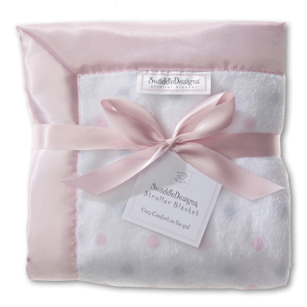 Stroller Blanket - Pastel & Sterling Dots
