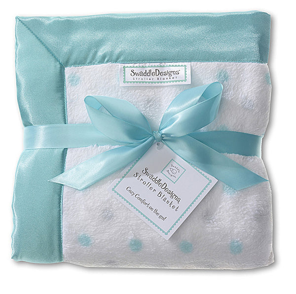 Stroller Blanket - Pastel & Sterling Dots