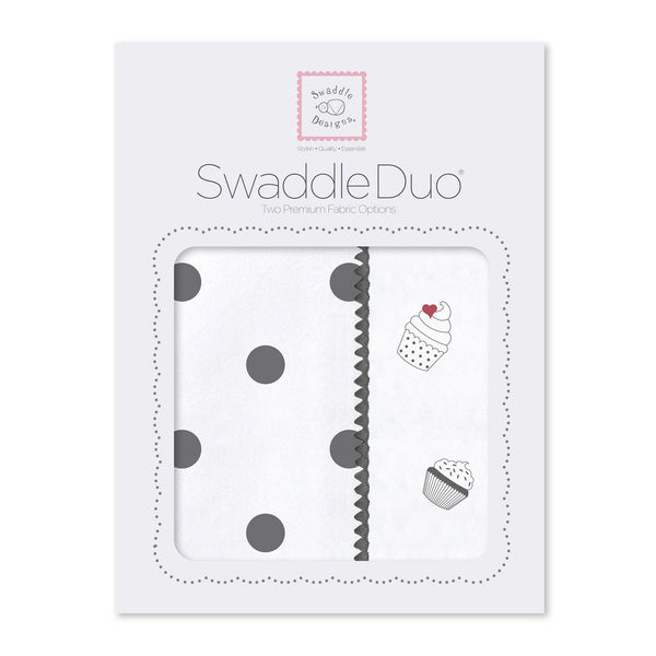 SwaddleDuo - Dots and Cupcakes