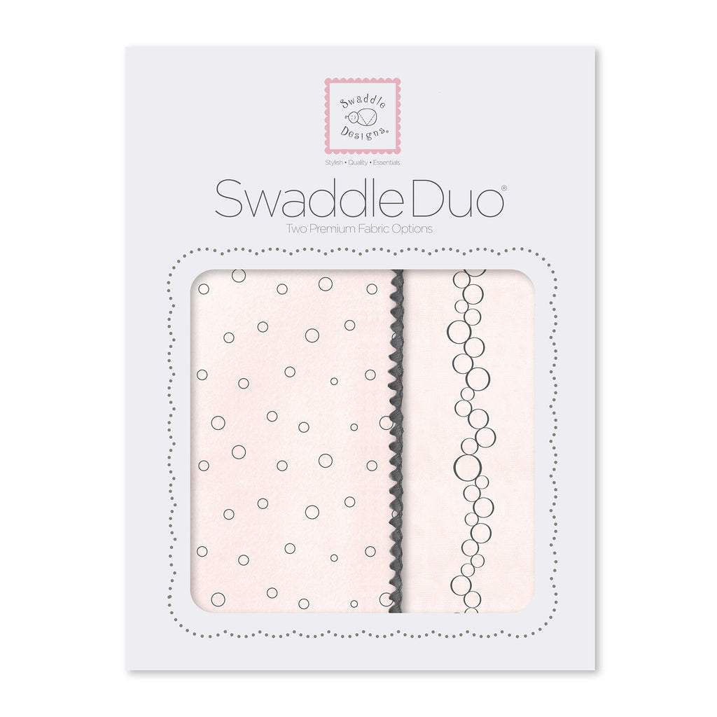 SwaddleDuo - Bubble Dots and Champagne