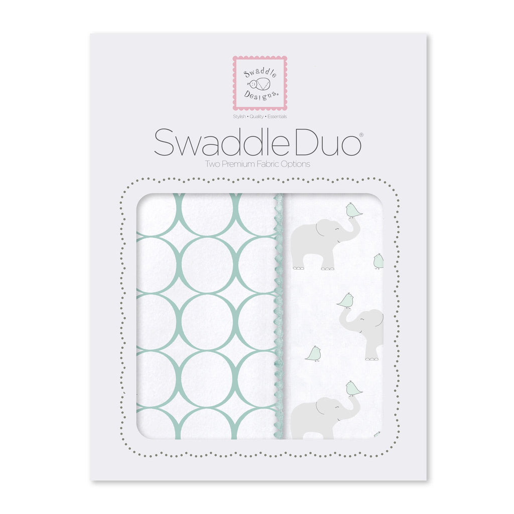 SwaddleDuo - Geo Floral Chevron (Set of 2)