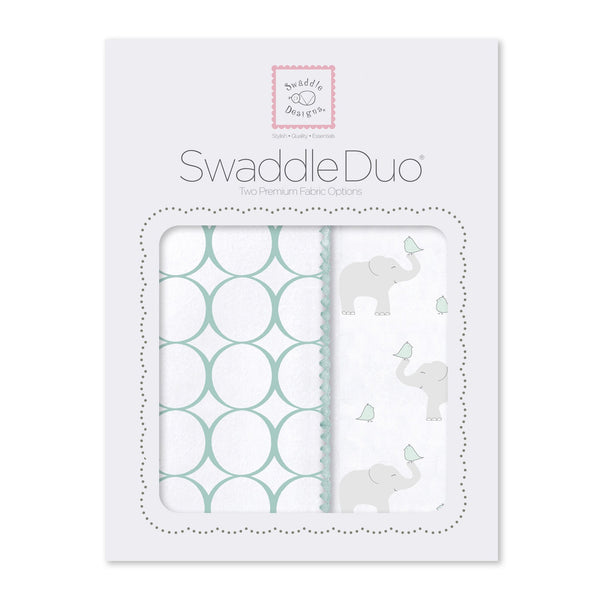 SwaddleDuo - Geo Floral Chevron (Set of 2)