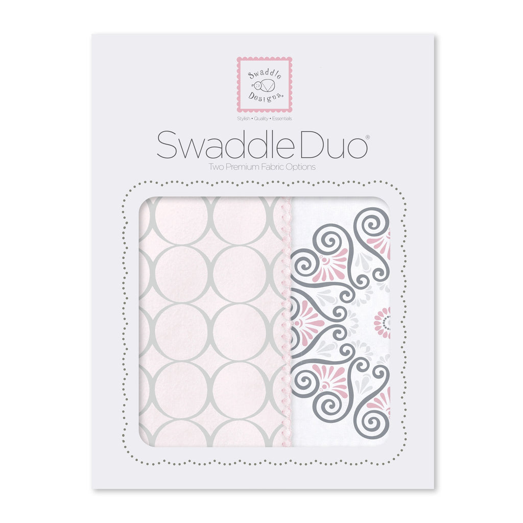 SwaddleDuo - Mod Medallions (Set of 2), Pink