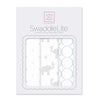 SwaddleLite - Elephant & Chickies, Pastel Blue