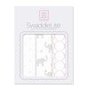 SwaddleLite - Elephant & Chickies, Pastel Pink