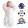 Transitional Swaddle Sack  - Arms Up Sleeves & Mitten Cuffs, Classic Polka Dots, Sterling