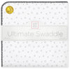 Ultimate Swaddle Blanket - Soft Black Bubble Dots, Soft Black