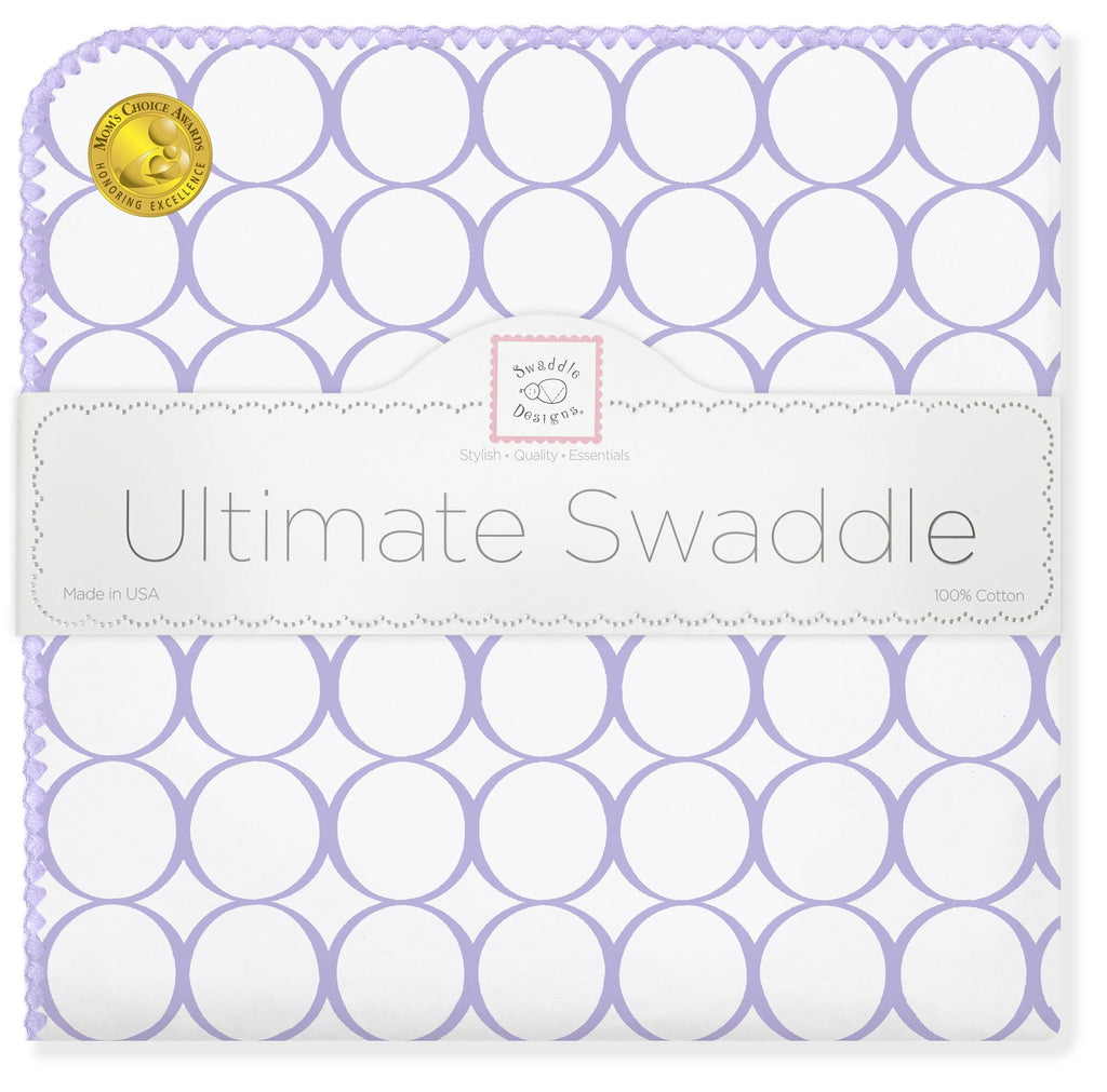 Ultimate Swaddle - Mod Circles on White