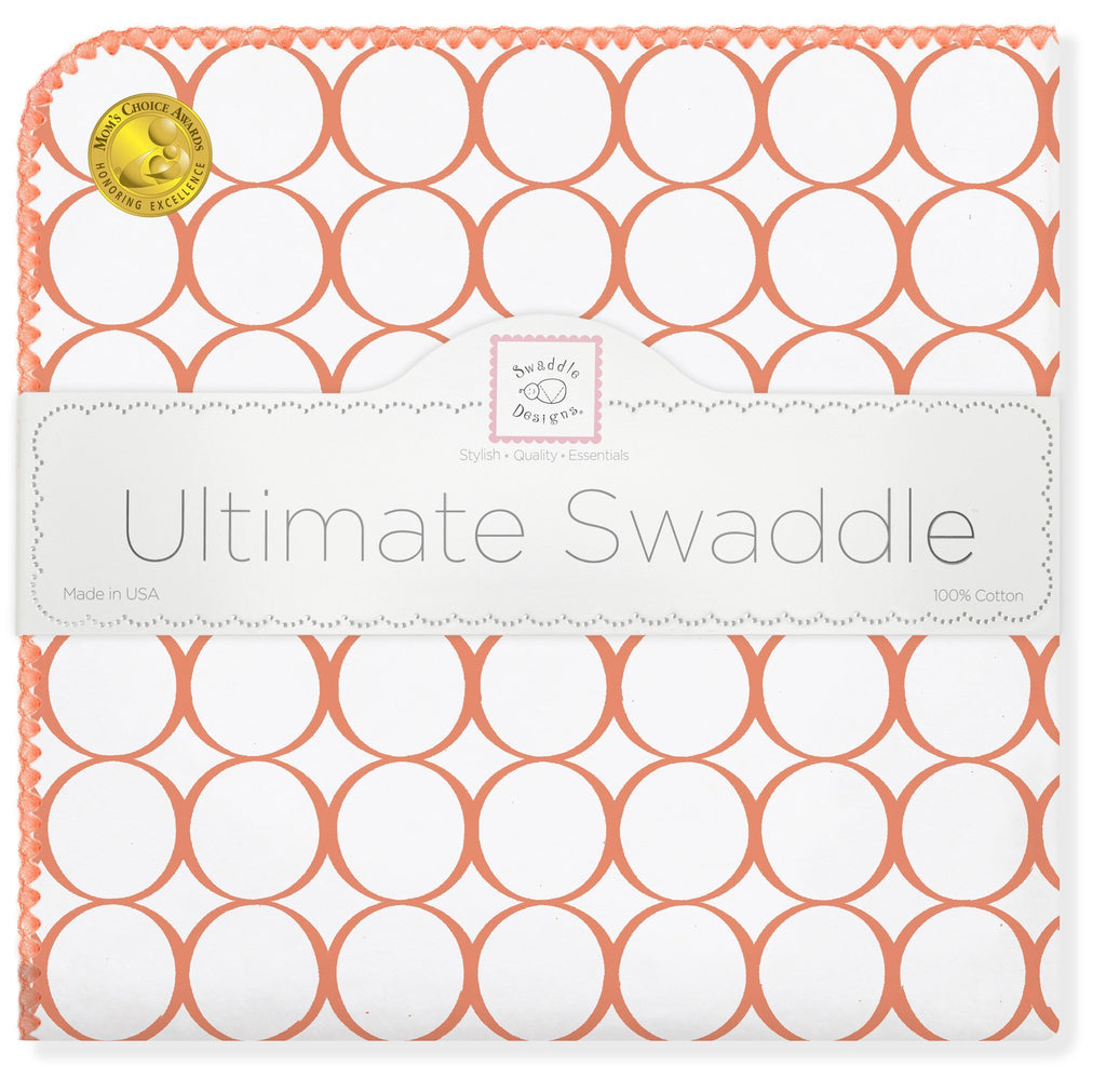 Ultimate Swaddle - Mod Circles on White