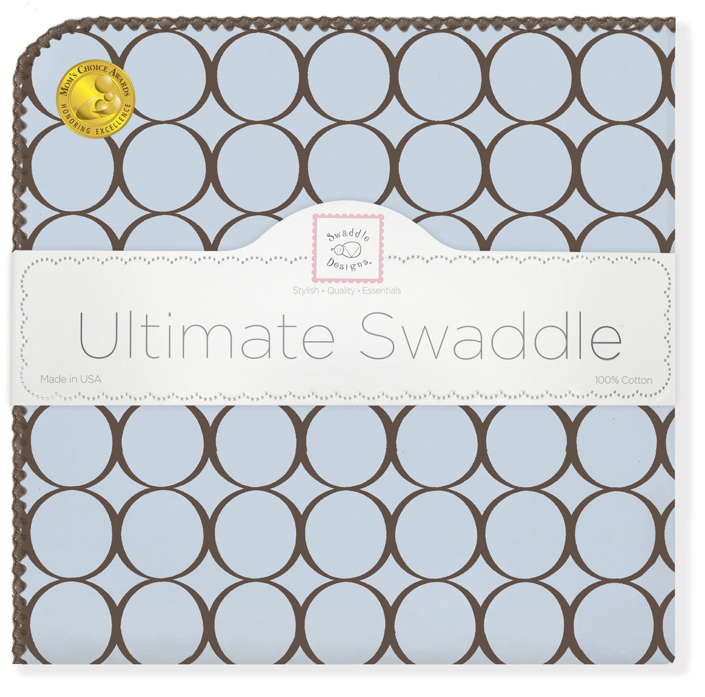 Ultimate Swaddle - Brown Mod Circles